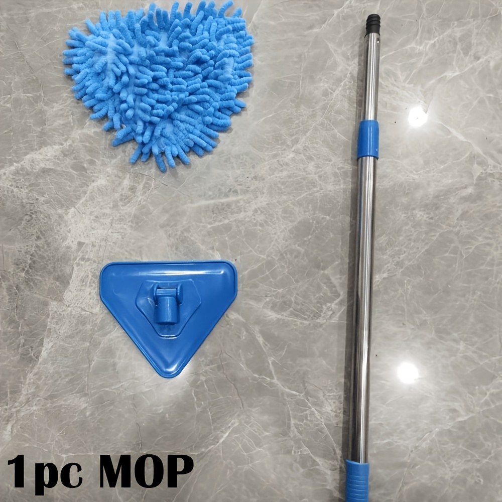 TEMU 1pc 360 Degree Rotary Triangle Mop Versatile Adjustable Retractable Handle For Of Floors, Walls, Tiles And Cars Wet/dry Use, New Year's Dust