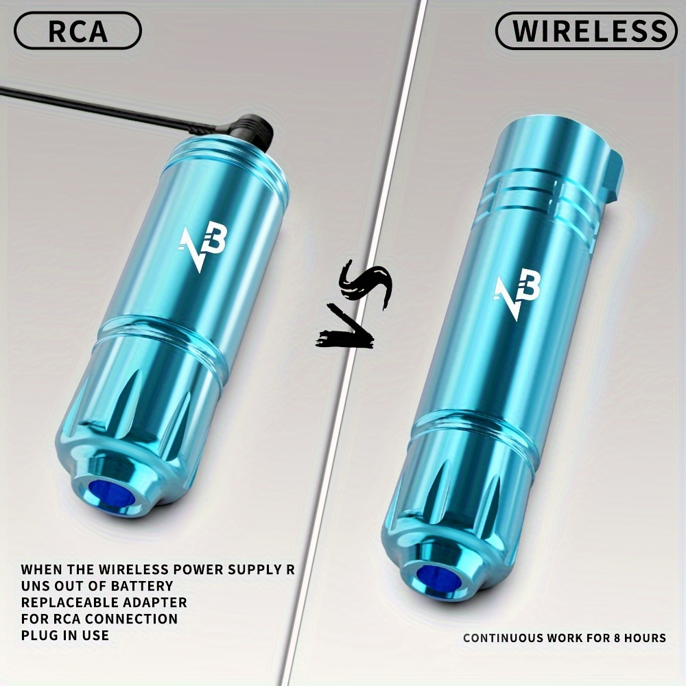 needle bee wireless tattoo pen kit   rotating machine with 1500mah battery   plug in converter 20 needles 7 color ink sets ideal for beginners and artists   cordless gift   details 5