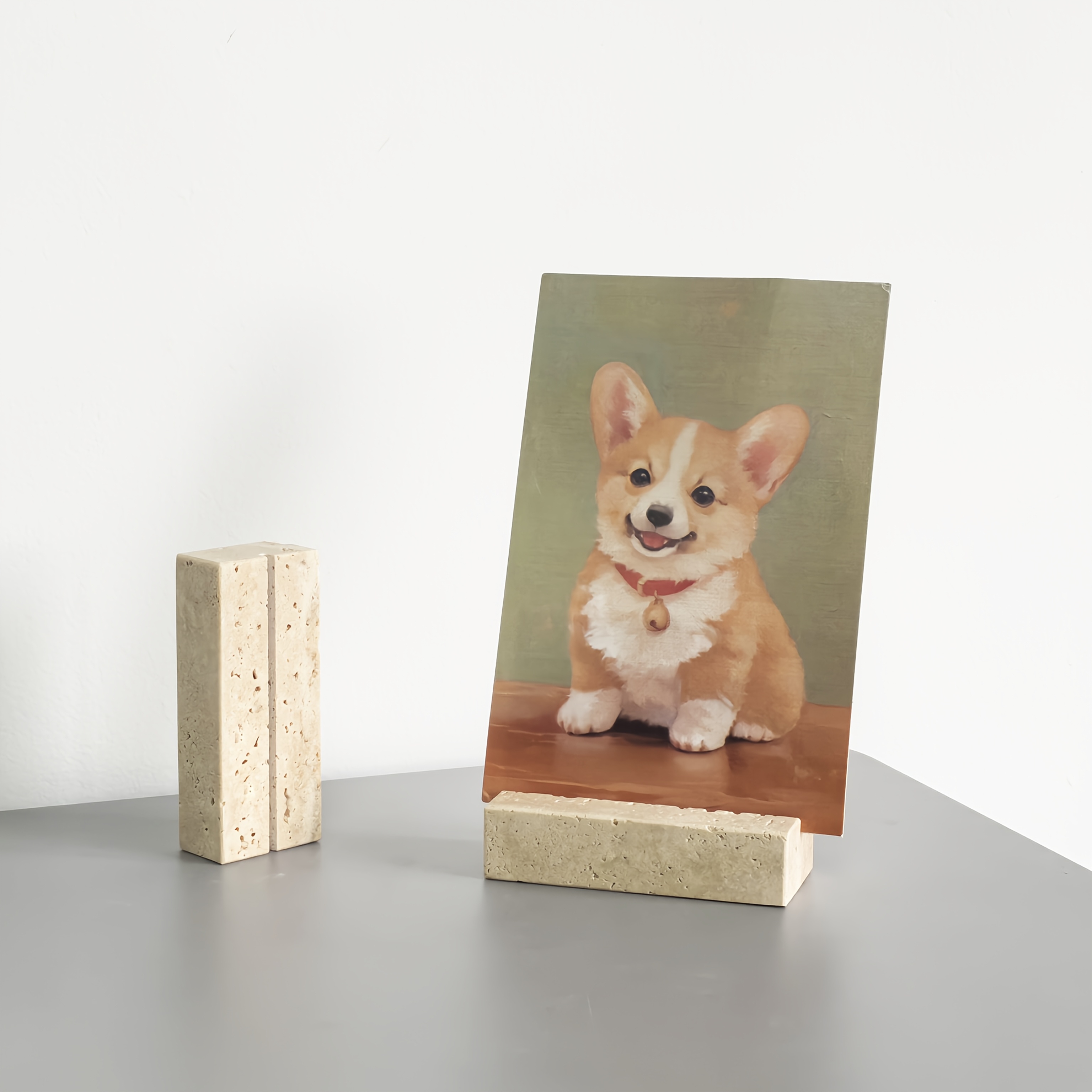 Natural Marble Photo Holder, Stone Business Card Holder, Cave Stone Card Holder, Photo Clip, Note Clip, Marble Photo Base, Heavy Stone Crafts, Suitable for Home, Office, Shopping Mall, Café, High-End Gifts