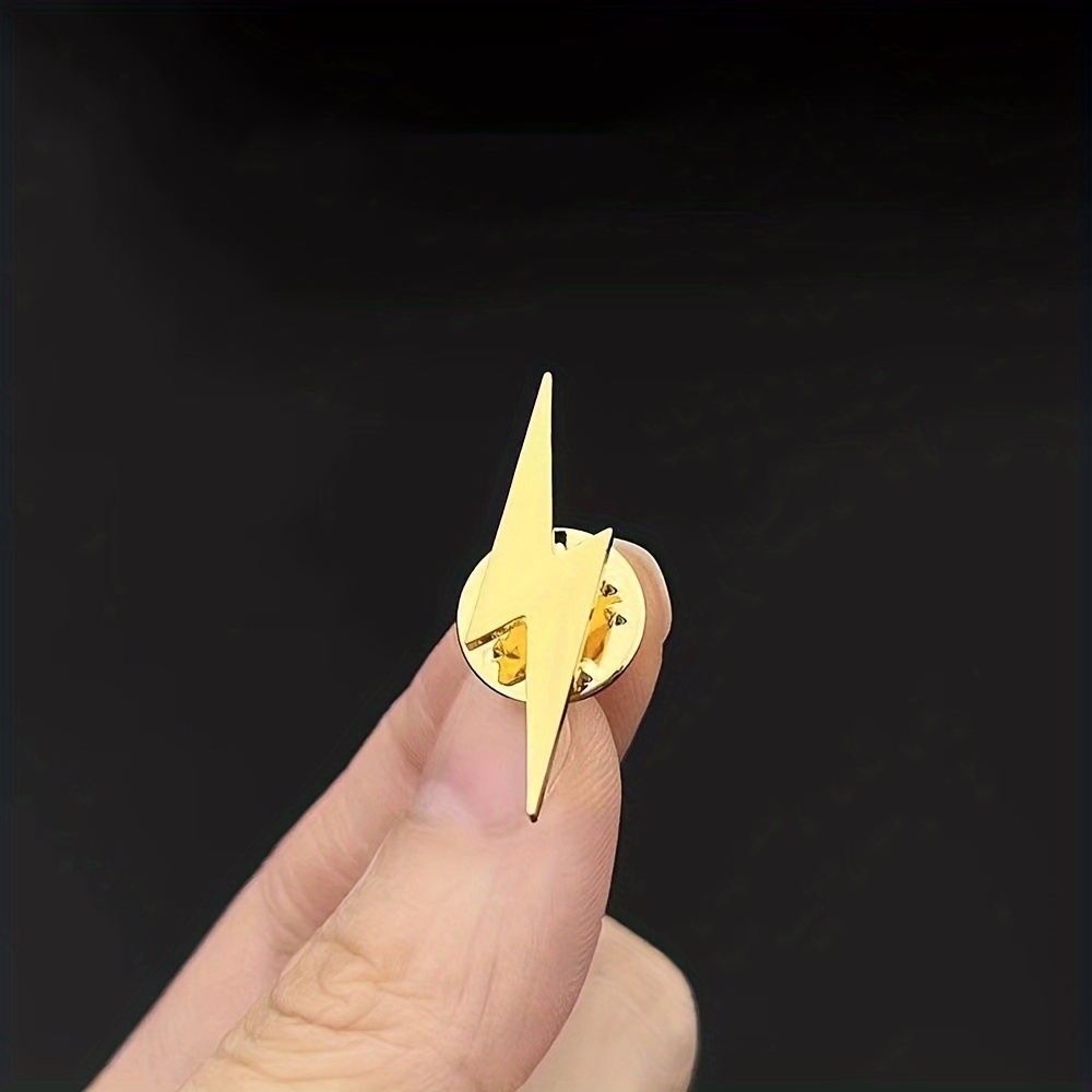 TEMU 1pc Lightning Brooch, Niche Personalized Fashion Small Brooch, Men's Shirt Lapel Pin Accessory Badge Gift
