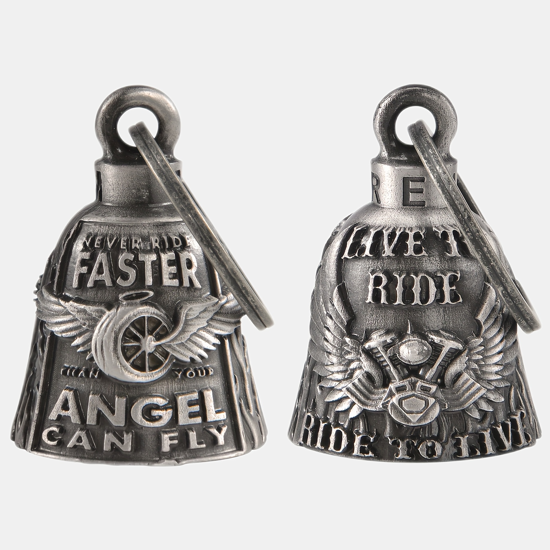 TEMU /guardian Motorcycle Bell For Bikers Women Men W/hanger, For, Good Luck Riding Bell Spirit Bell Moto Additions