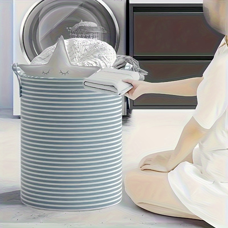 1 шт. современная тканевая корзина для белья с ручками, складной контейнер для хранения одежды, игрушек, ванной, универсальный прямоугольный органайзер для различных типов помещений, детали корзин для белья 5