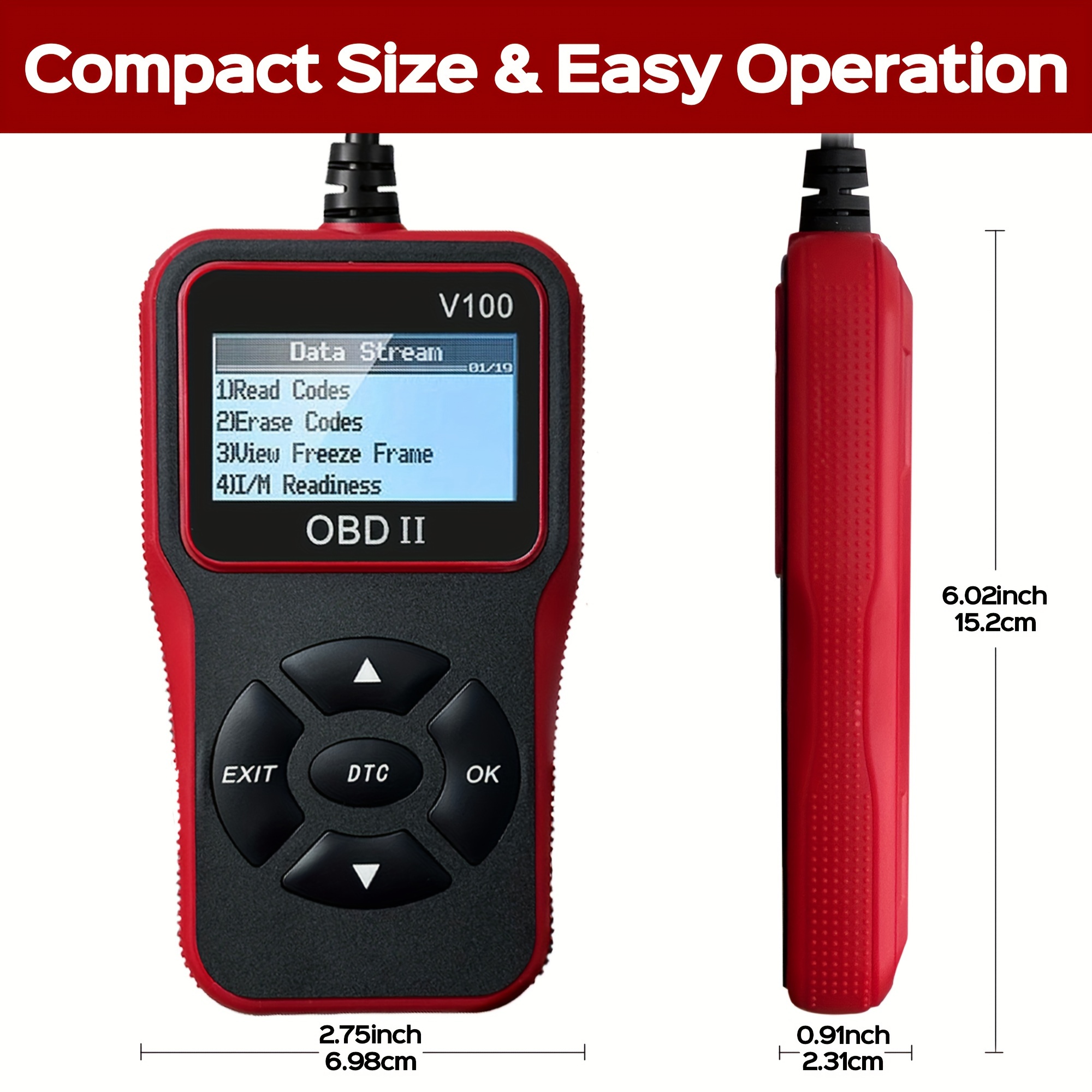 OBD2 Scanne Diagnostic Tool, Code Eade Fo Cas And Tucks