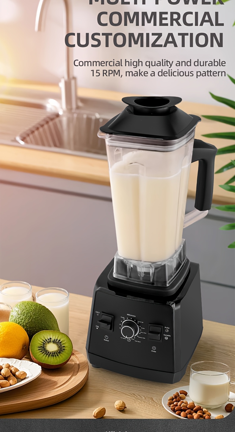 SENBOWE UK Plug 2 in 1 Multifunctional Food Processor Blender, Professional Juicer, Smoothie Blender, 500W Blender And Grinder Combination, a Powerful Kitchen Appliance with a 68Oz Capacity And 2 Complimentary Containers, Ideal for Ice, Grinding