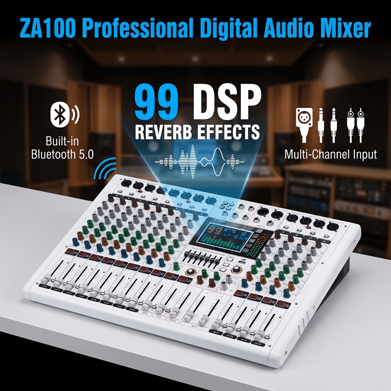 nguvmn 12 channel professional audio mixer 99 dsp effects - Temu