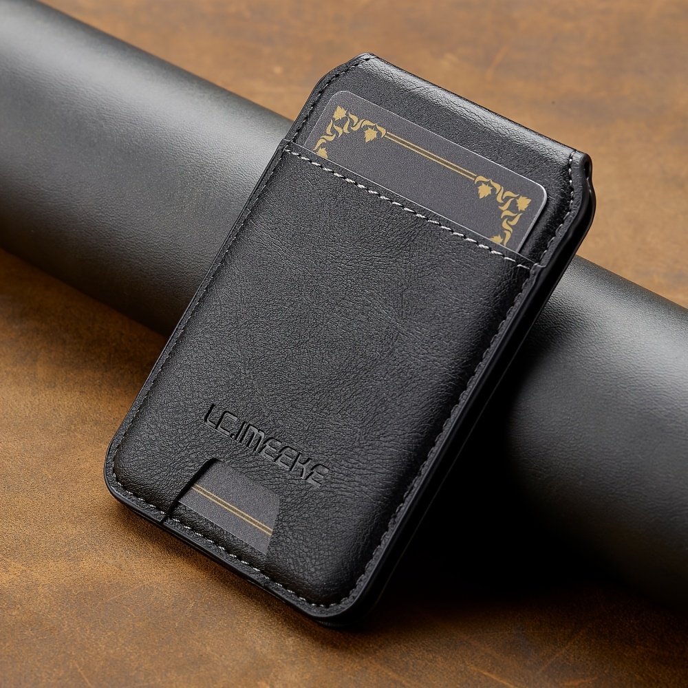 Image of Card Holder Magnetic Closure Flip Wallet With 3 Card Slots