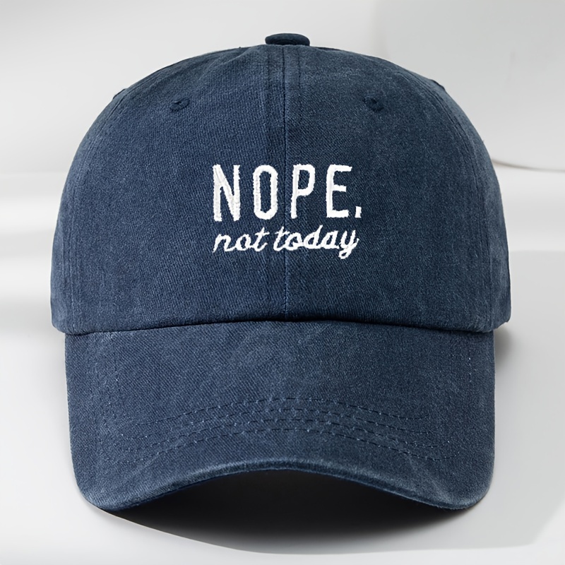 TEMU Onpe High-quality Embroidered Baseball Washed Vintage Distressed Duckbill Adjustable Soft Top Comfortable Sun Hat