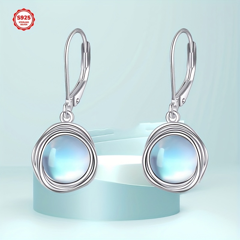 synthetic   earrings dangle for women 925 sterling silvery leverback earrings for women synthetic   jewelry Product details 3