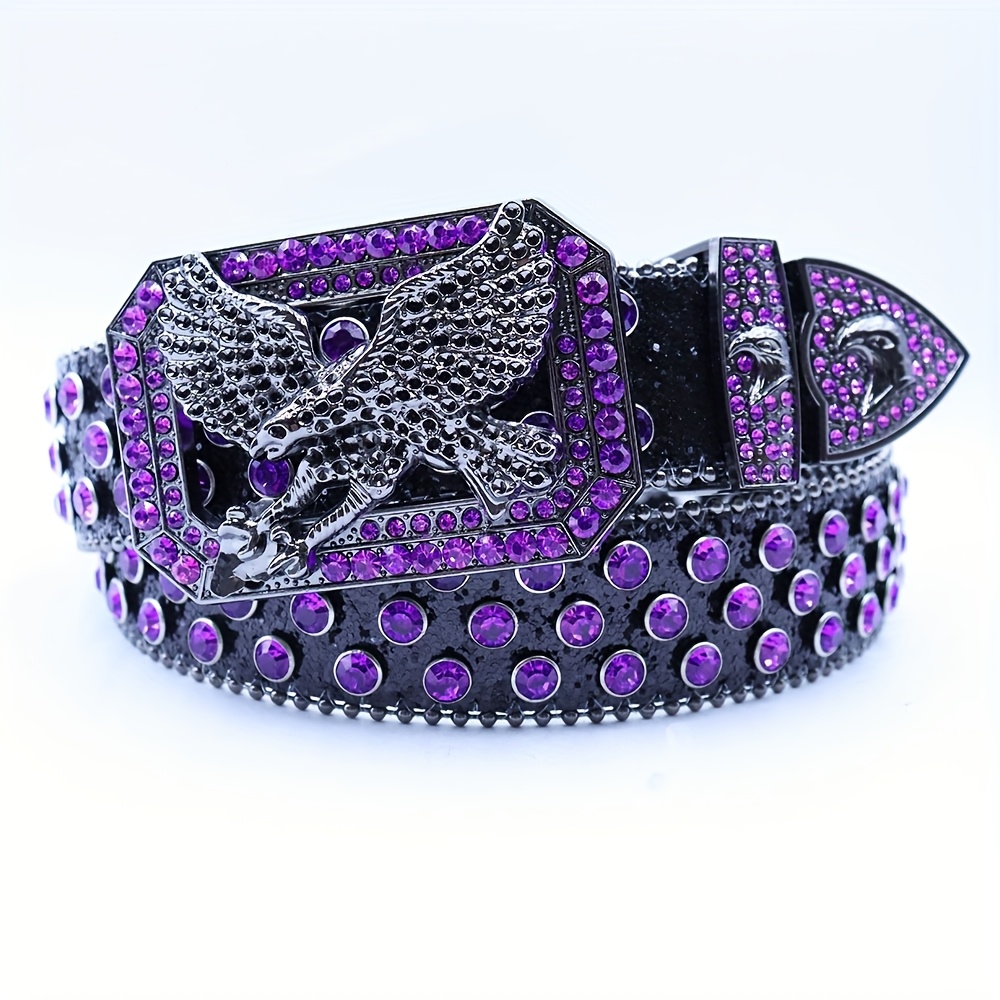 plus size belt purple western cowgirl cowboy bling bling  display picture 2