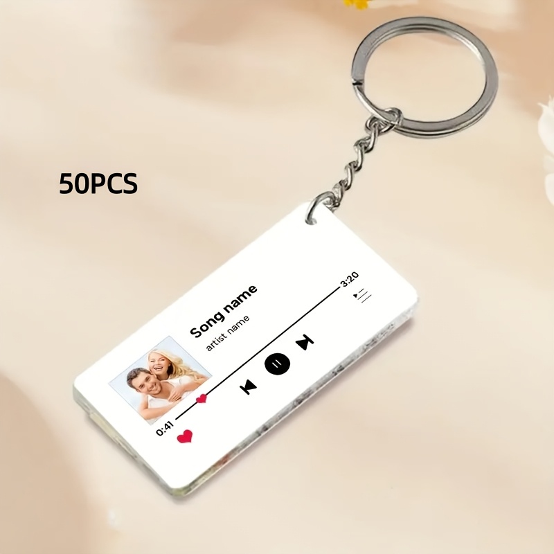Customized Photo Name Keychains, Personalized Acrylic Keychains