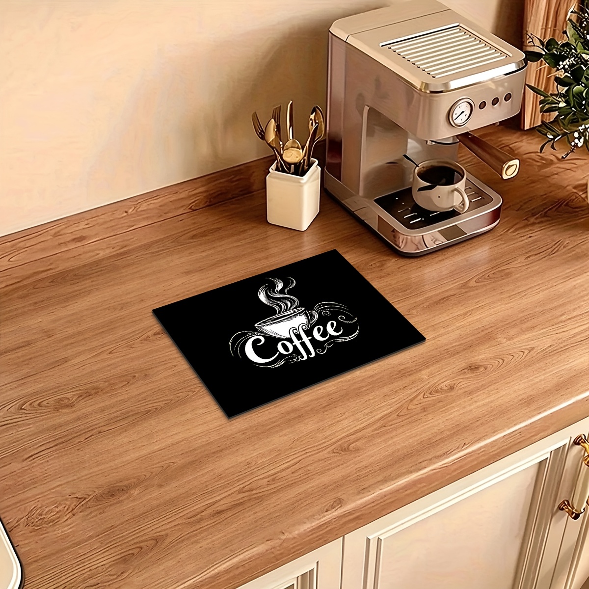 TEMU 1 pièce Tapis de séchage pour vaisselle et protège-cuisinière en diatomite sur le thème de italien, , convient pour la décoration d'un ,