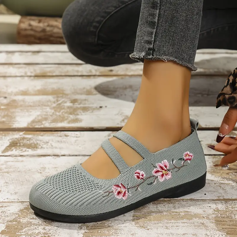 womens knit summer comfortable fashion casual elegant breathable soft flat shoes details 8