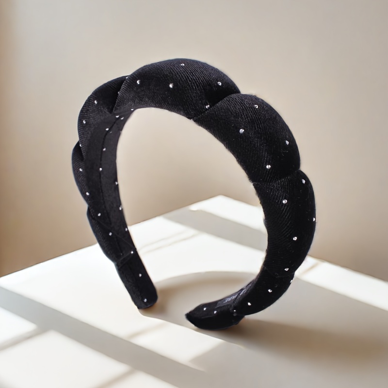 Image of Fashion Velvet Twist Headband With Sparkle Beads - Women's Hair Accessory
