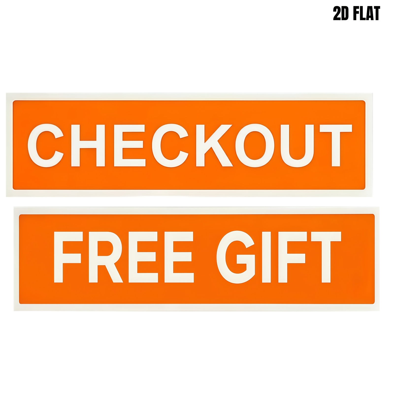 TEMU 2d Flat - 2d Flat 2d Flat - [2d Flat] 2d Flat - 2pcs, 2d Flat, Sign - High-contrast Outdoor Metal Safety Store Label - 4x16 Inch Heavy-duty