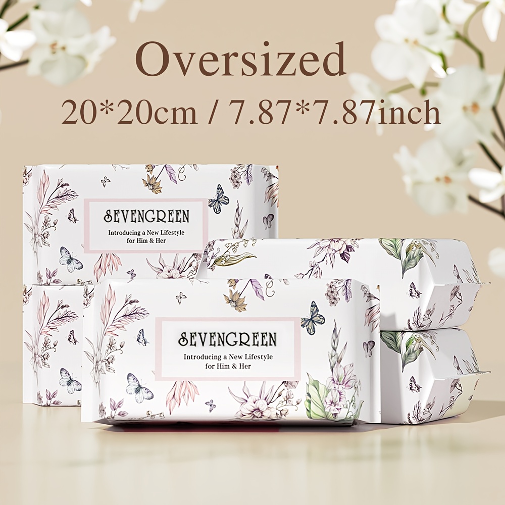 

50/100pcs Sevengreen Disposable Face Towels - & Gentle, Fragrance-free,, Suitable For Types, Ideal For Makeup Removal & Skincare, 7.87" X 7.87" With Floral & , Facial Towels