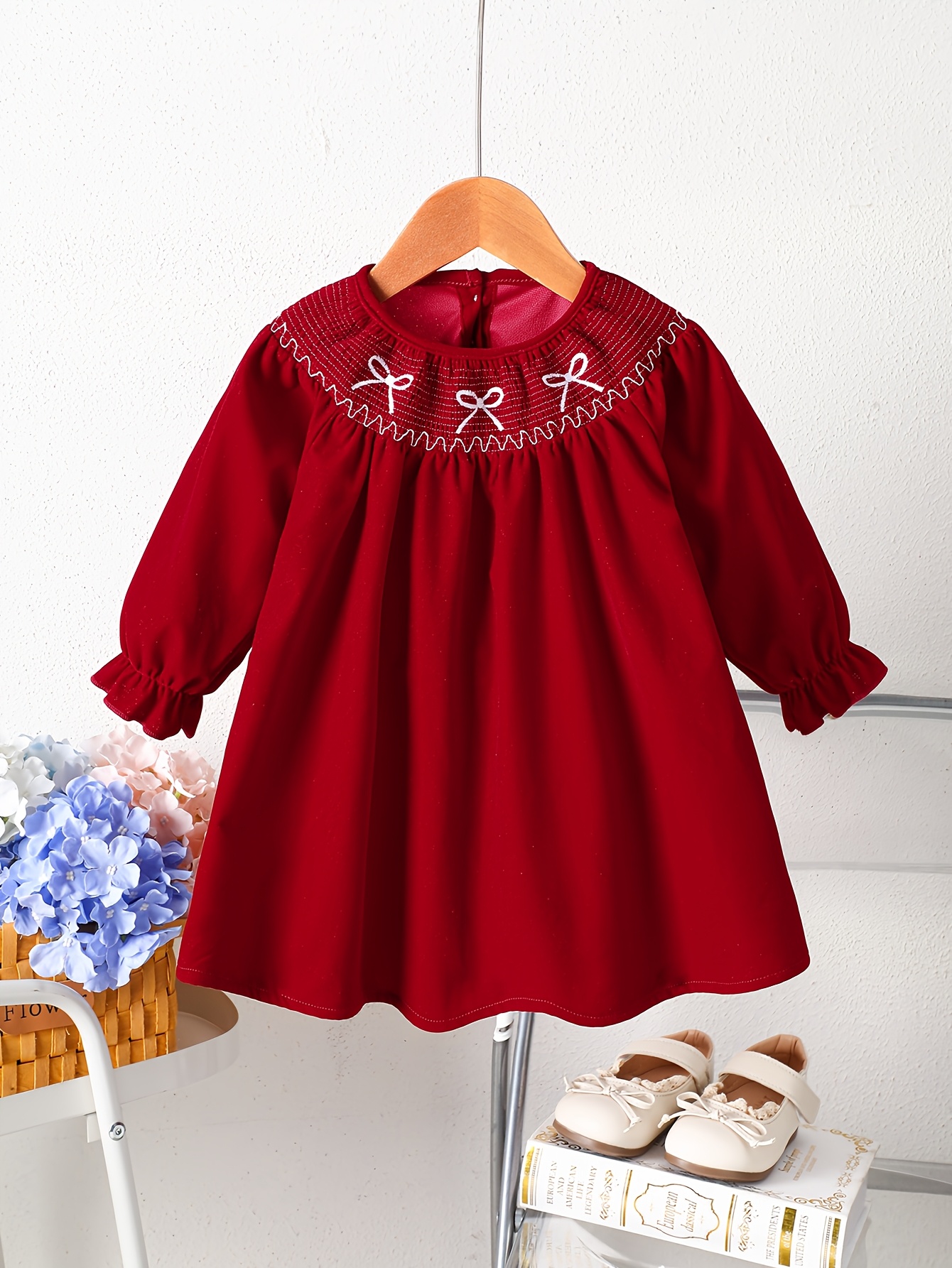velvet dress for baby girl sold on Temu New Zealand