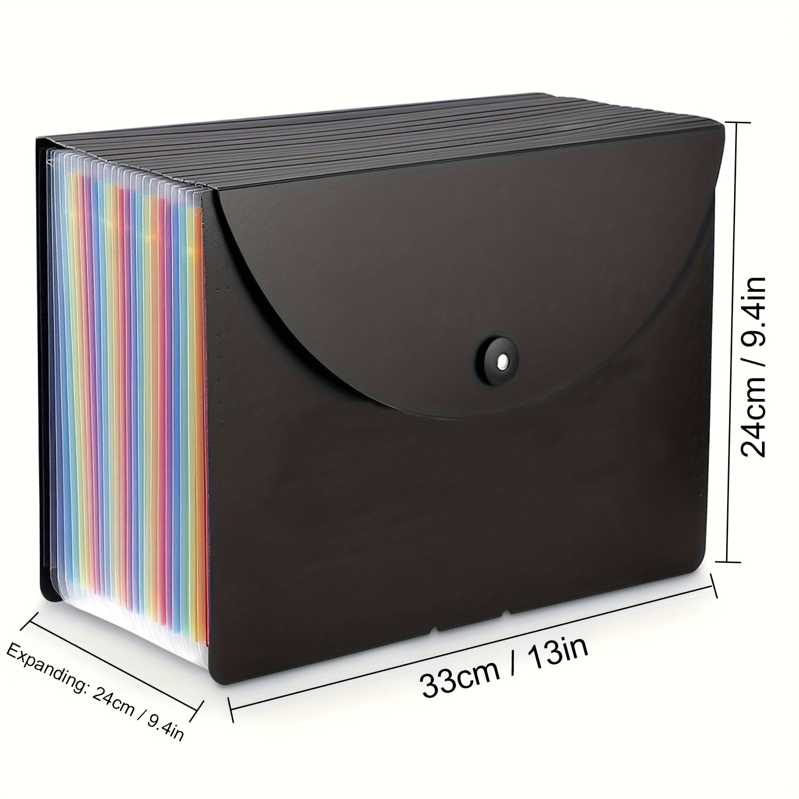 E-shop 7/24 Aktenordner, Erweiterbare Aktenbox aus Kunststoff, Papier-/Dokumenten-/Quittungs-Organizer-Ordner (A4/Letter Format) Kunstbedarf Ordner