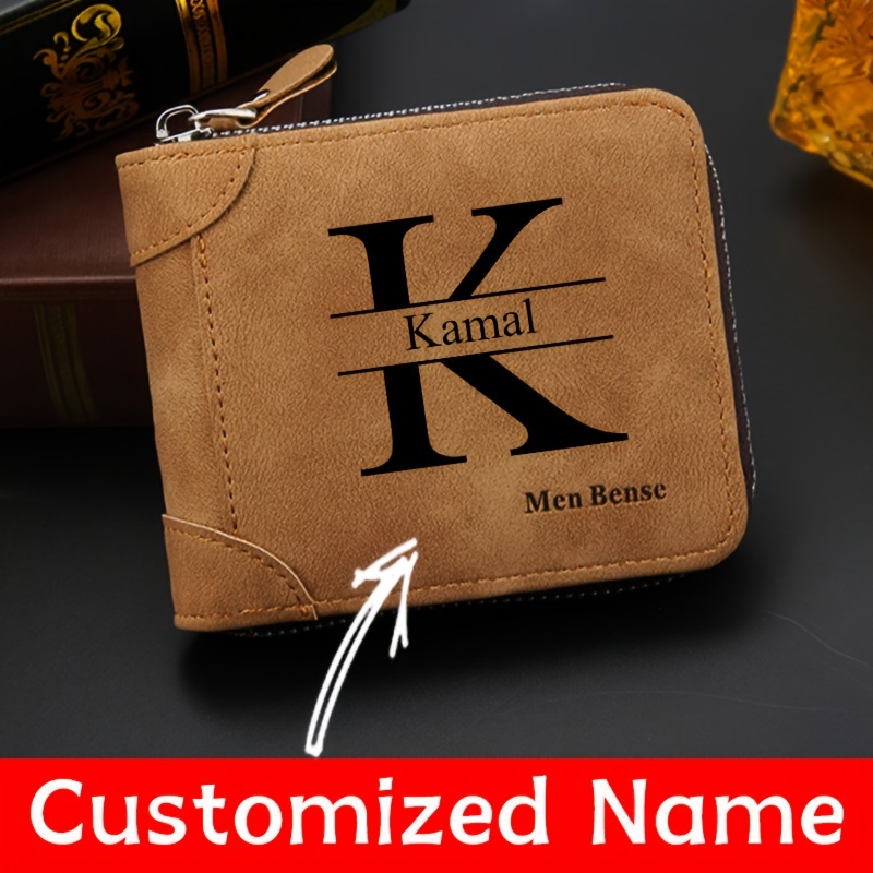 

[customized] Photo Customized Men', Fashion Frosted Men', Multi-card Slot Coin Purse, Simple Gift For , Boyfriend, Husband, Father Gift, Graduation, Valentine's Day, Anniversary, Father's Day Gift