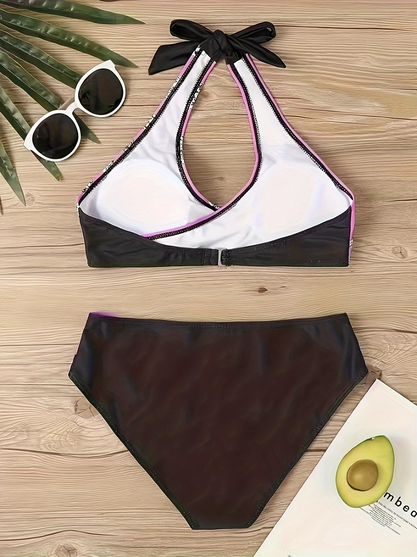 Fashion Striped Print Bikini Set, Sexy Two-Piece Swimsuit For Women, Sexy Style Swimwear