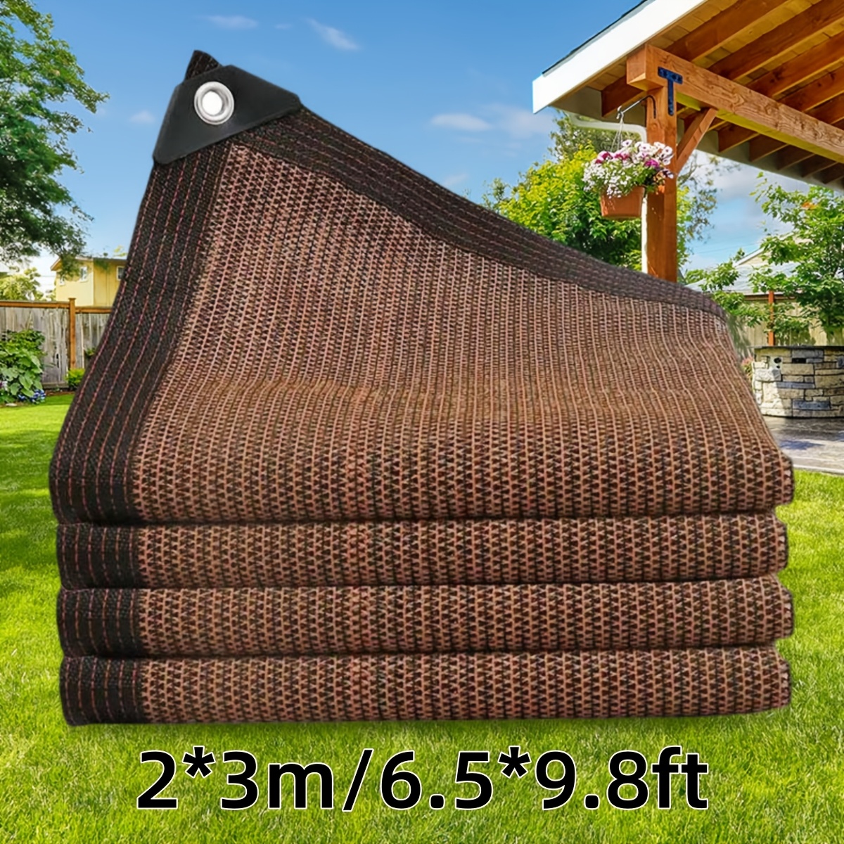 TEMU 1 pièce de tissu pare-soleil 90 % , disponible en plusieurs tailles, avec œillets renforcés - imperméable en PE haute , convient pour , et