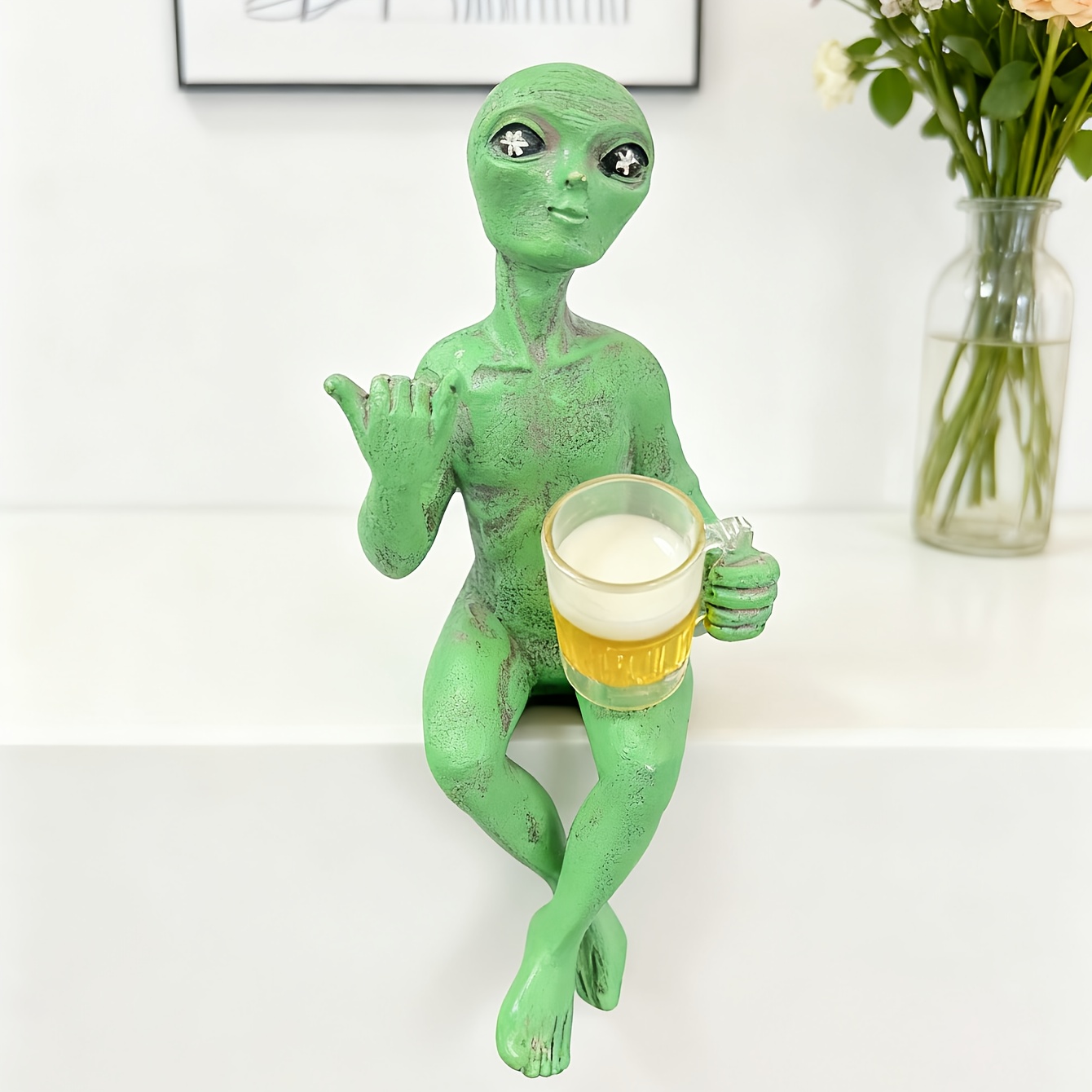 Image of Unique Statue - Realistic Resin Figurine, Suitable For Indoor/outdoor Decor, Easter Party Props, Home And Tabletop Decoration - Perfect Gift For , Novelty Item, Humorous Ornament