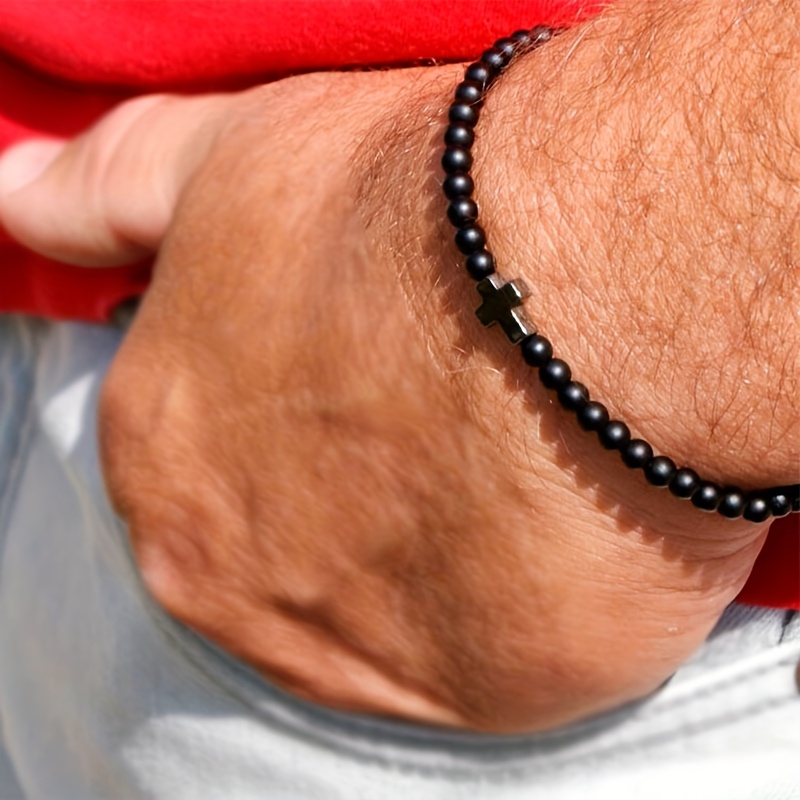 Stylish Handmade Braslet For Men Howlite Stone 4mm Braclet Gift For Him Beaded Braslet Accessories Hombre
