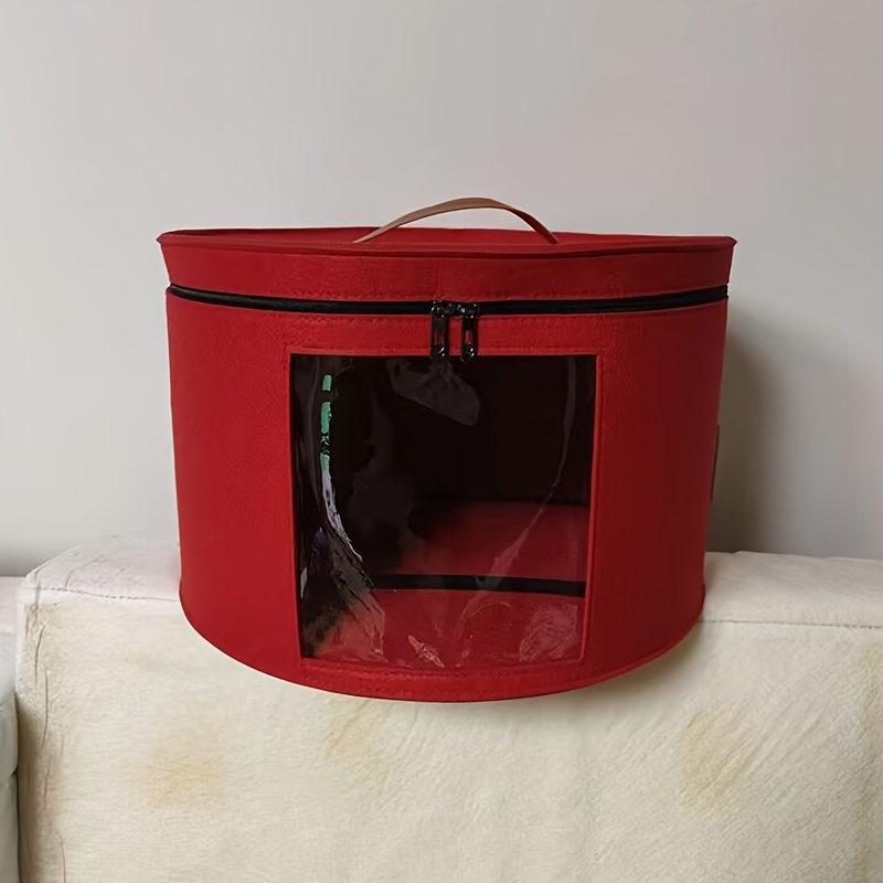 Hat Storage Box, Organizer Wide Brim Hat Carry-On Case Organizer Pouch  with Lid, Stackable Storage for Closet, Travel Foldable C