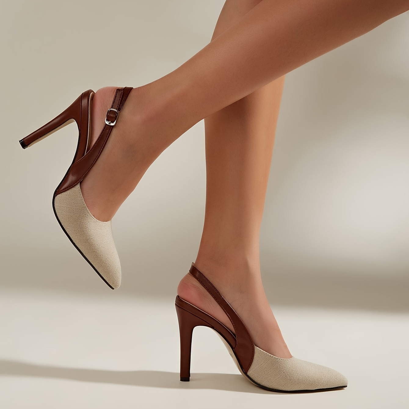 

2024 New Heels For , Comfortable And , , Contrasting , Pointed Stilettos, Shoes