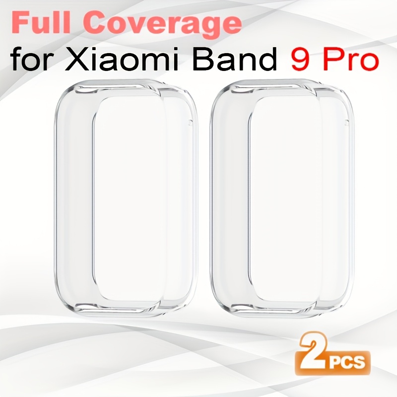 2pcs Set For Xiaomi Band 9 Pro Transparent Full Coverage Protective Case