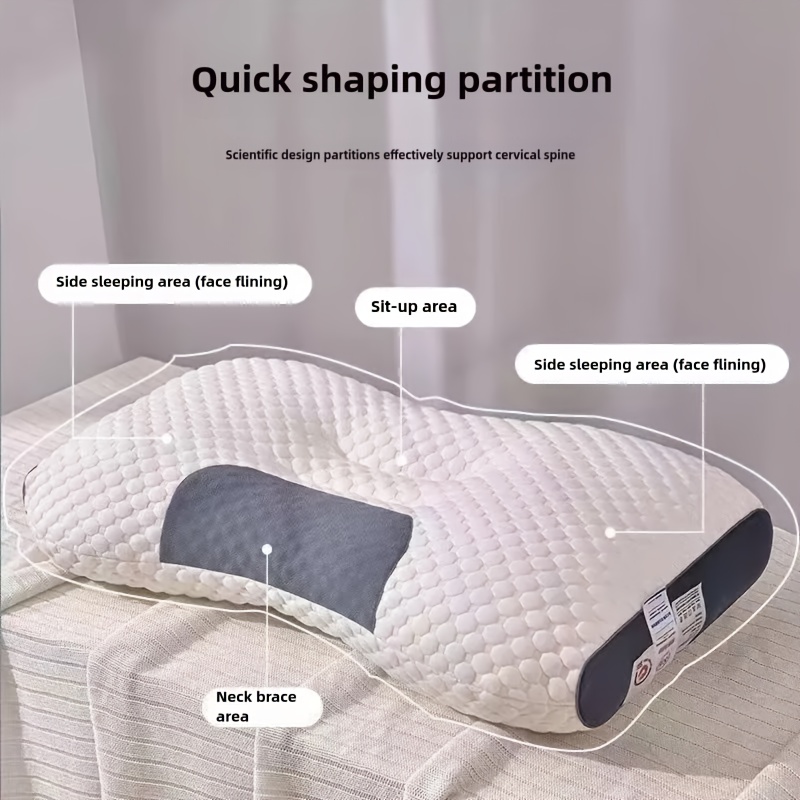 Image of Knitted Pillow For Neck Support - Breathable, Moisture-wicking Sleep Massage Core For Comfortable Bedroom & Living Room Decor, Bedding, Household Pillow