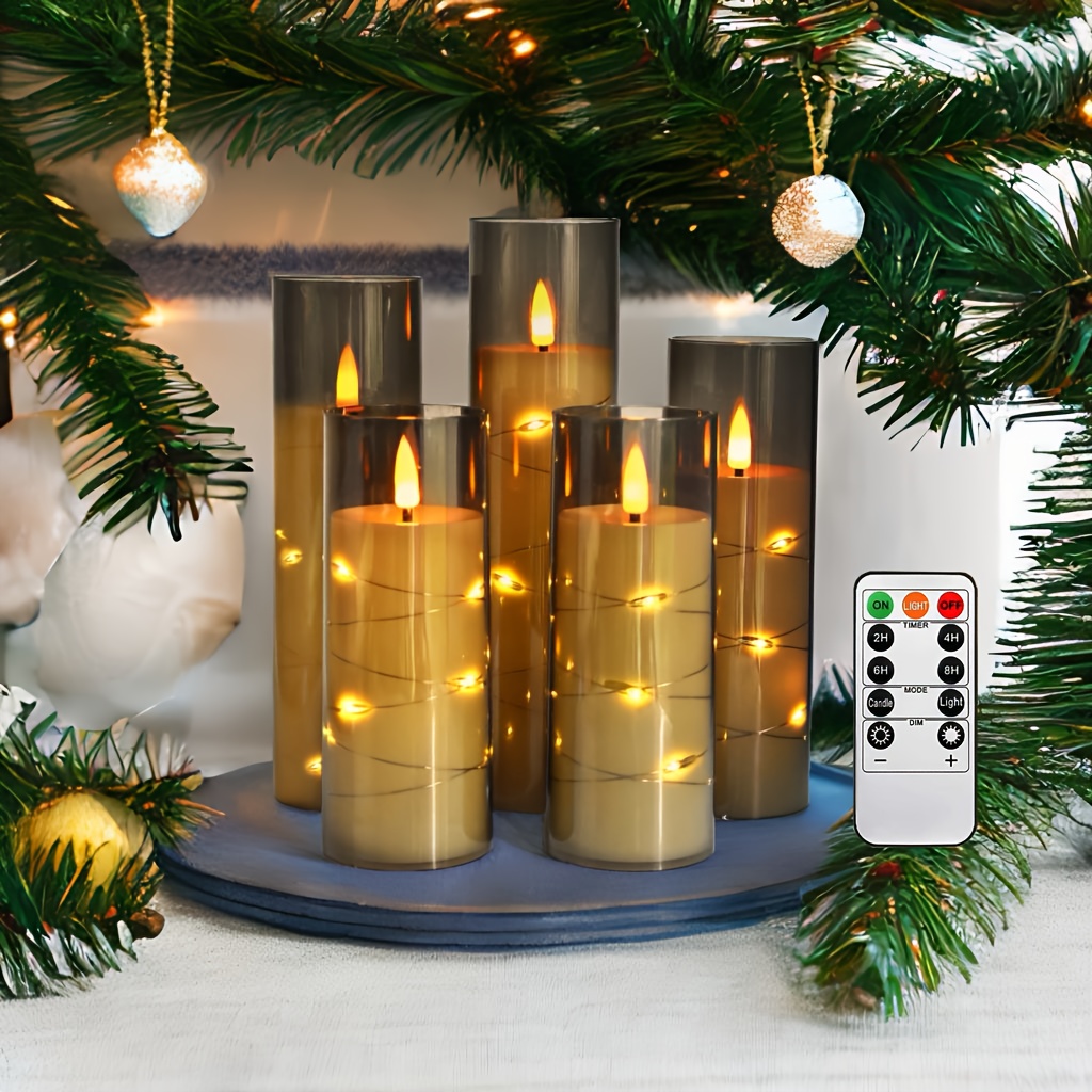 Flikkerende Vlamloze LED Kaarsen met Afstandsbediening en Timer,