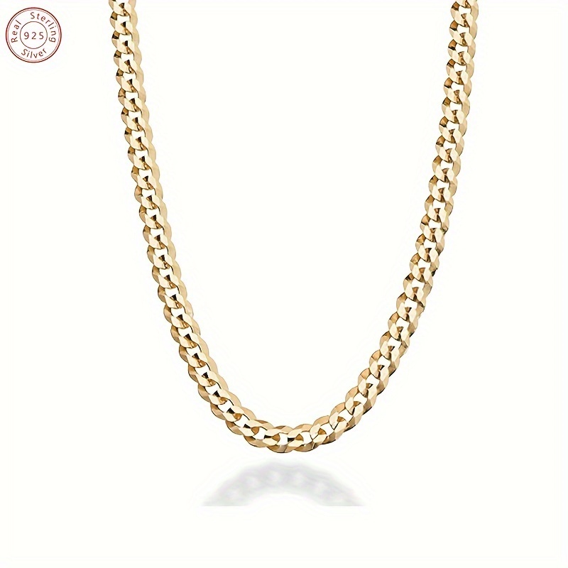 

5mm 18k Gold Italian 925 Necklace For Men, Hip-hop, And Women, And , -end Necklace, European And Clothes, , Box