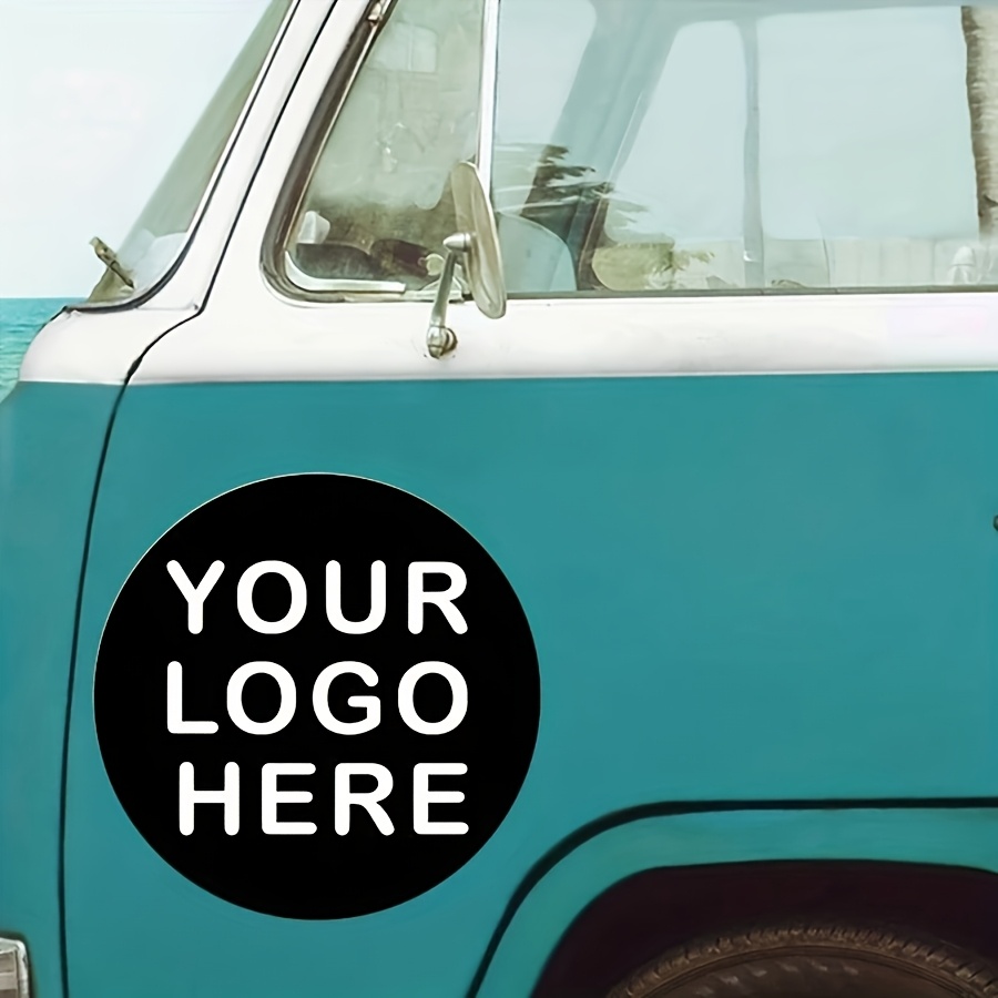 TEMU 1pc Round Custom Magnetic Car Sticker - In 20cm/30cm/40cm, Customizable With Car Image Logos, Your Custom Outdoor Magnetic Waterproof Car