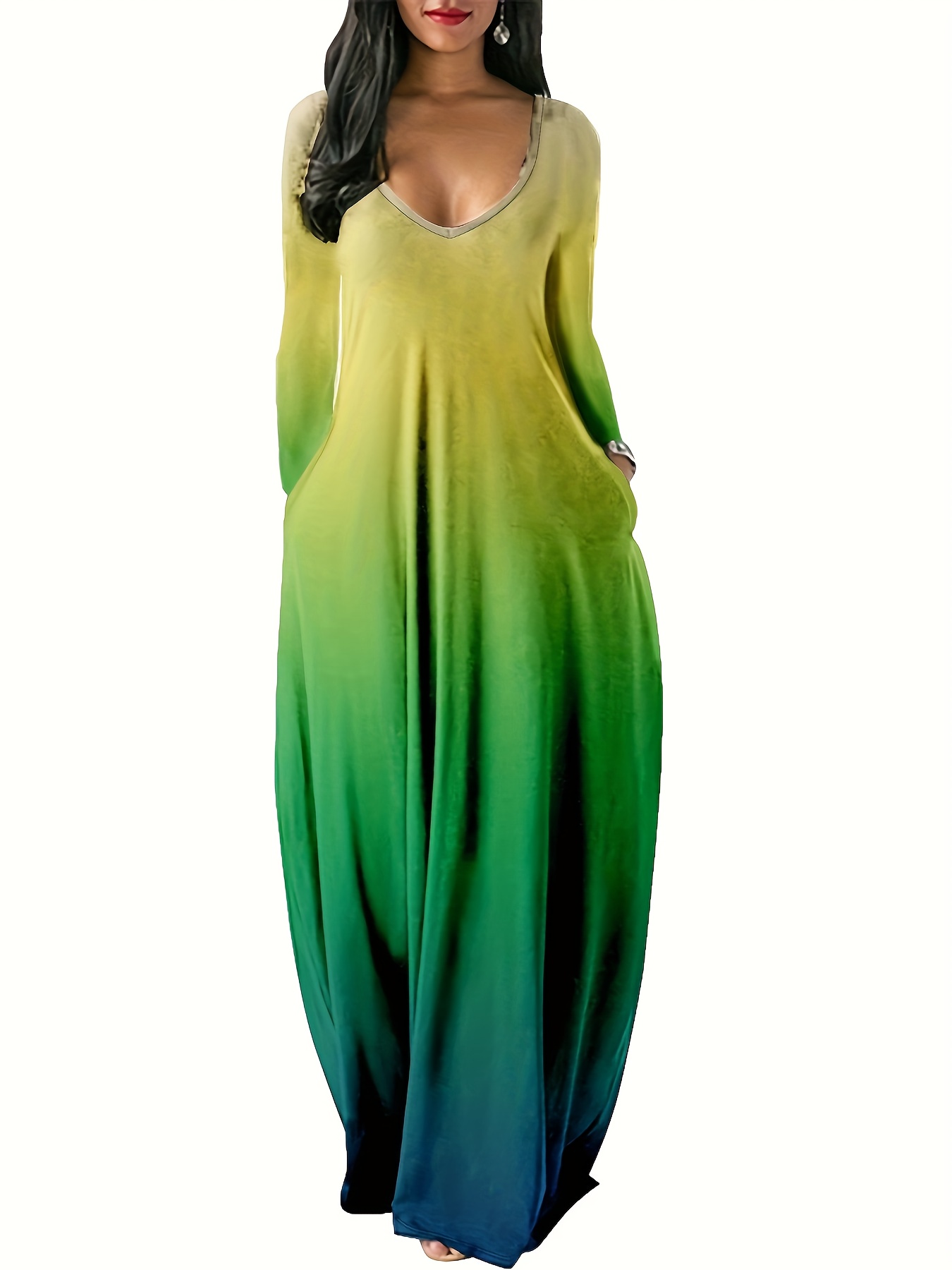 maxi summer dress long sleeve sold on Temu United States