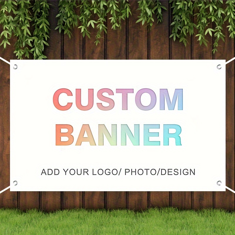 

Customizable Banner - Personalize With Your /image, Polyester, Ideal For Indoor/outdoor Decor, Party Supplies, Photo Booth Prop (41.7 X Inch), Personalized Banner