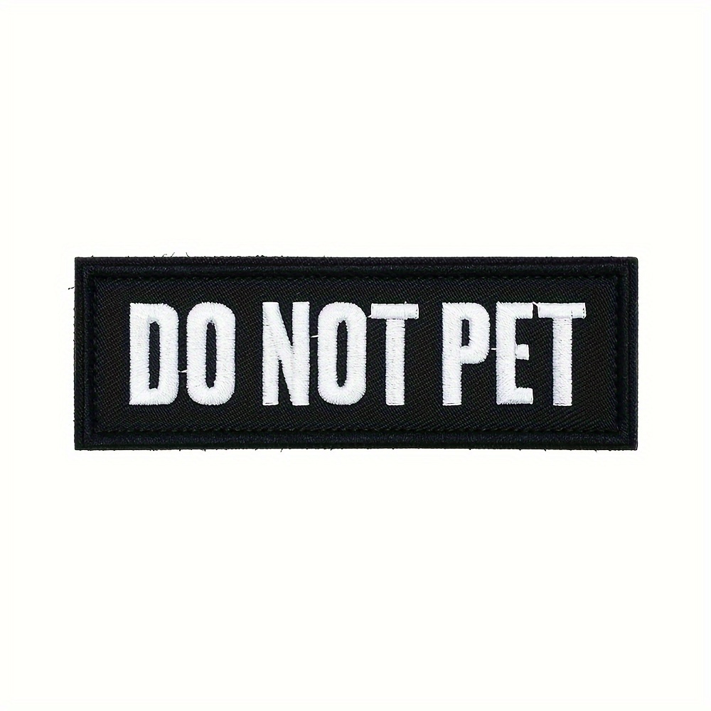 1pc Of Embroidered Patches For Service Dogs, Featuring A Morale Applique Fastener Designed For Harness Vests