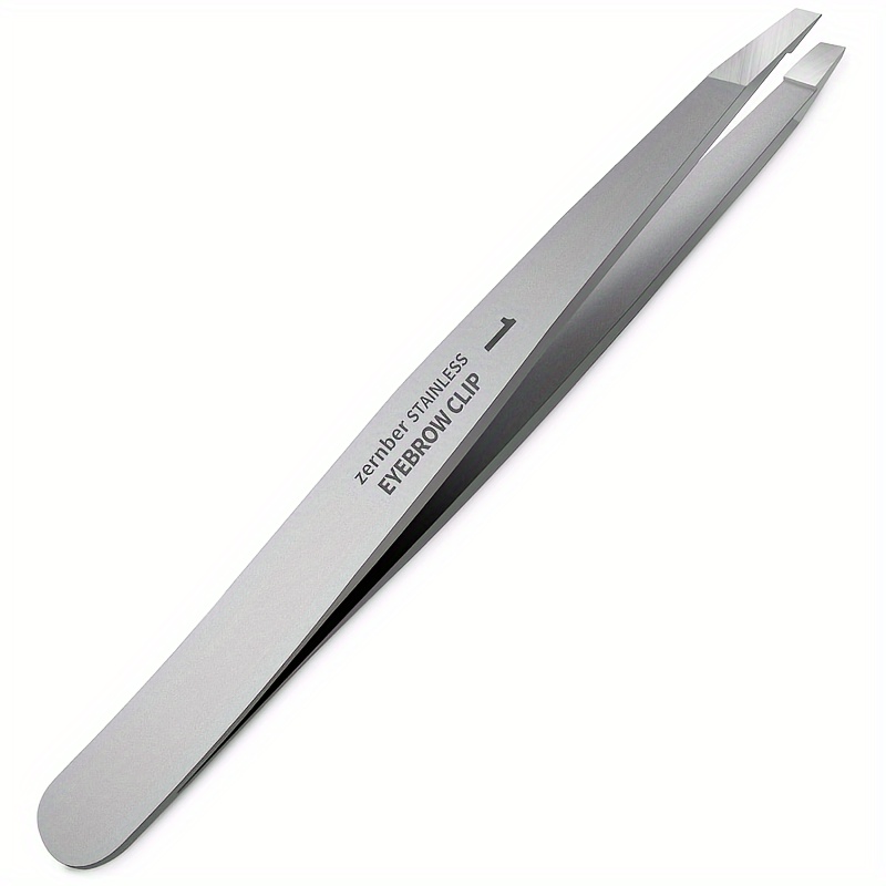 

Professional Slant Tweezer For Eyebrow Hair Removal, Stainless Steel Precision Facial Hair Remover With No Gaps, Surgical-grade Handmade Tweezers For Chin And Facial Hair