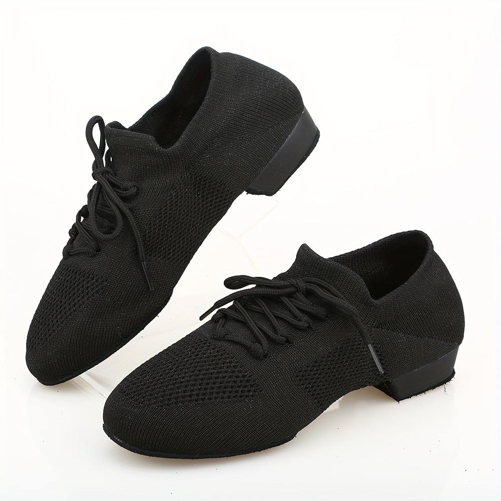women's breathable mesh knit latin dance shoes low heel Temu Denmark