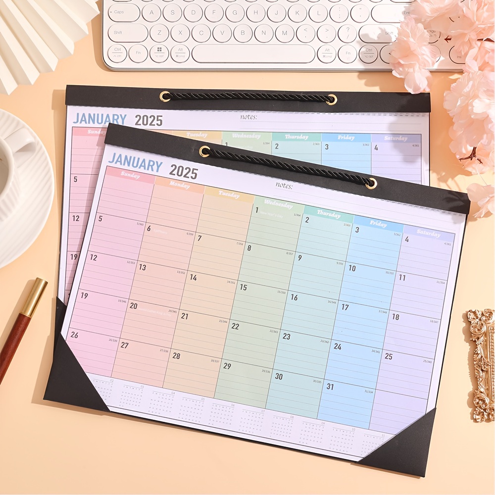 

Imoda 2025 Wall Calendar, Monthly Waterproof Hanging Planner, English, -december, 12-month Refillable Large Calendar With Paper, With Transparent Protective Cover For Home, School, Office