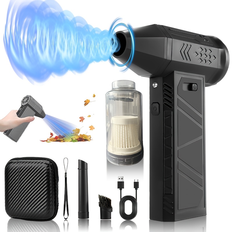 TEMU Local Warehouse, Super Powerful Blow & Suction -one Portable Turbo Fan, 130, 000 Rpm High Speed Airflow, Cooling, Dust Removal, Snow Blowing,