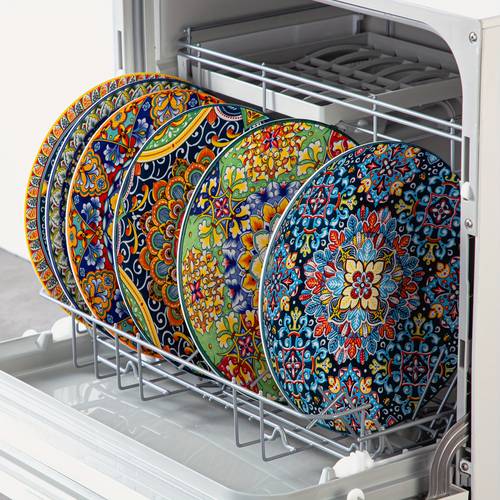 inch colorful bohemian style dinner plates set of 6