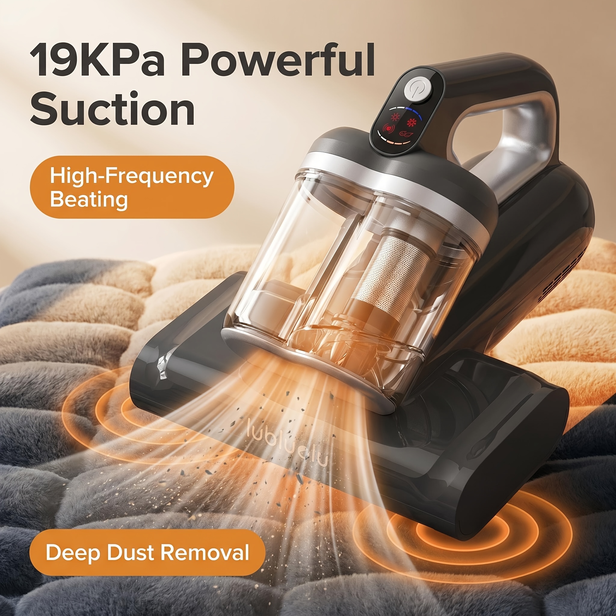 Image of Lubluelu 2026 New 19kpa Cordless Bed Mattress Vacuum Cleaner, Anti-tangling, Hepa Filter, 650ml Dual Dust Cup, 45min Ultrasonic, 55° Hot Air Drying, Portable Handheld Vacuums For Sofa Bed Couch Crib