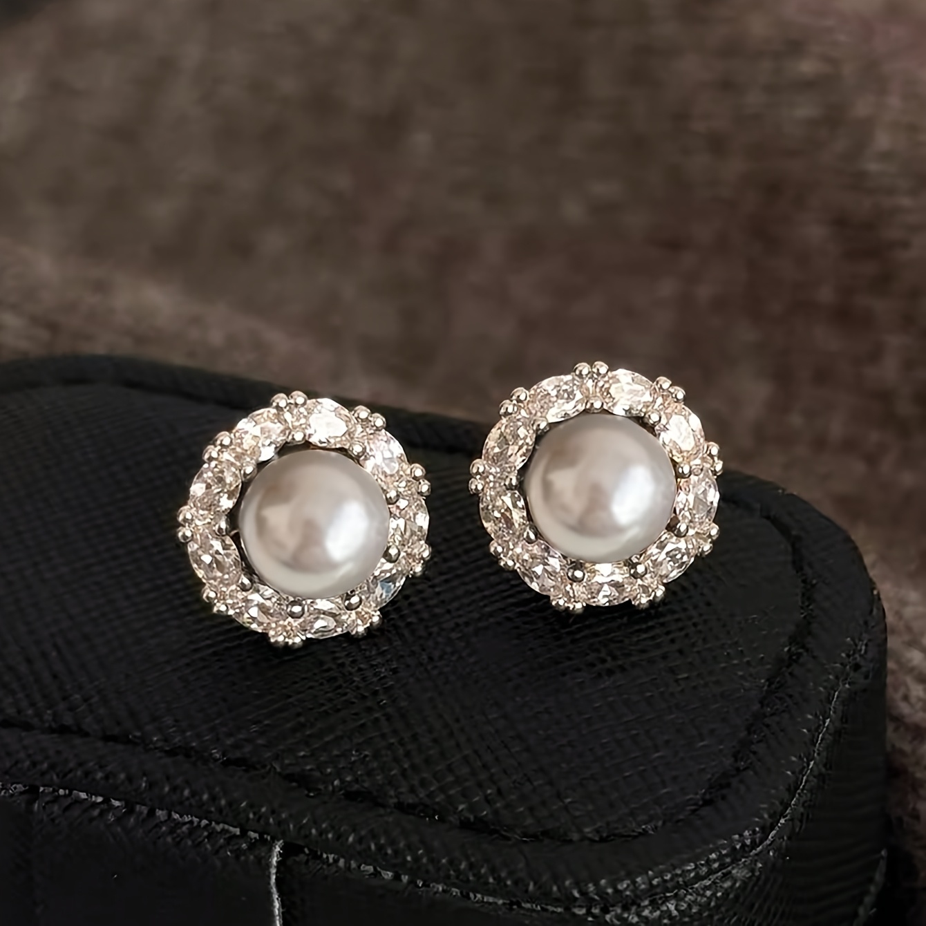 TEMU 1 di orecchini a da donna in rame con zirconi cubici sintetici geometrici intarsiati a , delicati, vintage, eleganti, e , sensazione gamma per
