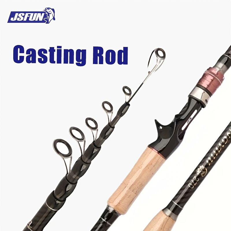 Tragbare Leichte Eis-Angelrute Carbon 62cm - Winter Spinning Casting Rute