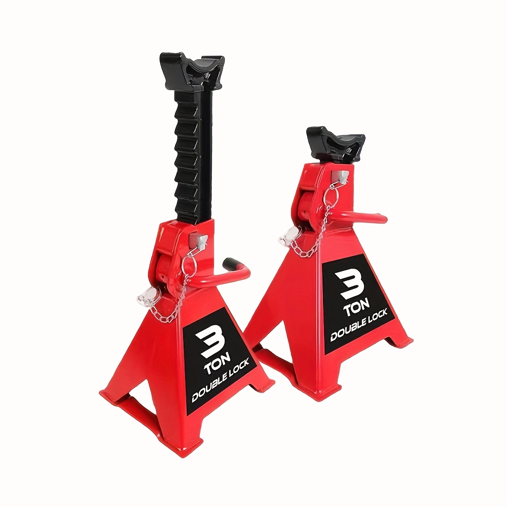 TEMU 1 Pair 2pcs Jack Stands, 3 Ton (6600 Lbs) Capacity Car Lifting, Adjustable Height Car Jack Stands For Cars, Sedans, Small Vehicles, Suv