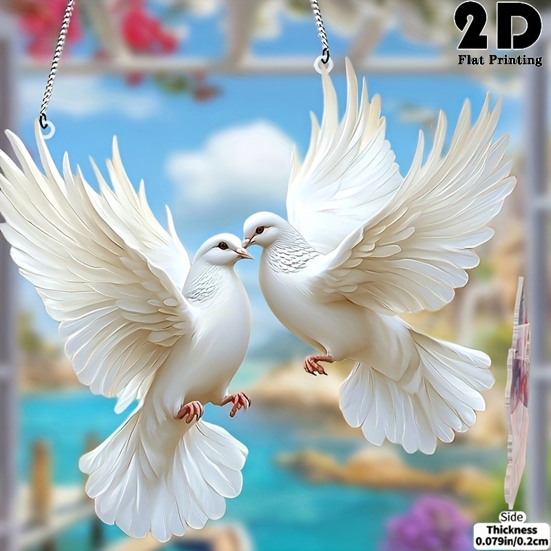 TEMU Letrero decorativo 2D estilo bohemio con forma de y , tema de pájaros, decoración multifuncional para el hogar, colgante de pared para ,