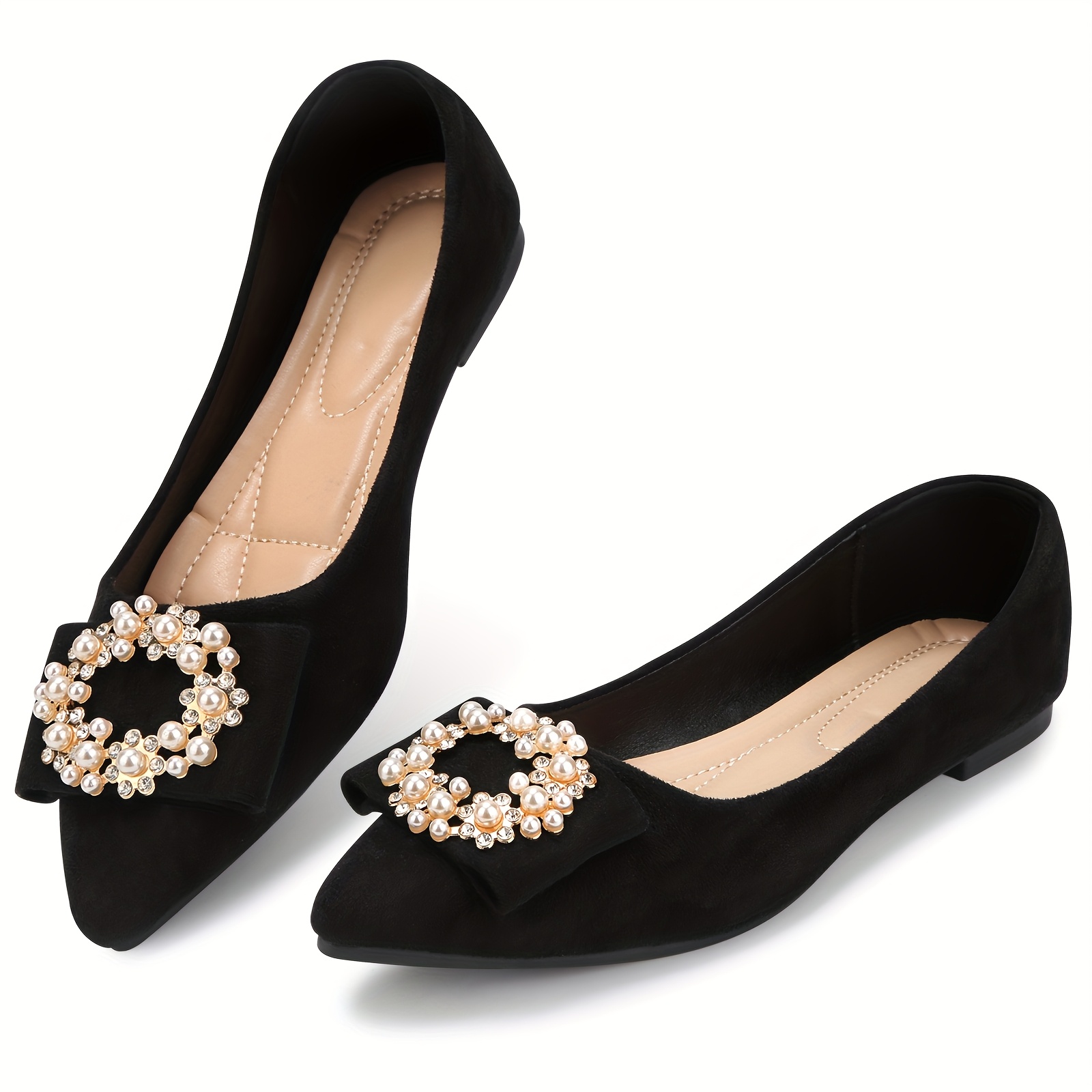 Women's Ballet Flats With Lace Up Ankle Strap - Pointed Toe Dressy Shoes For Weddings & Dates