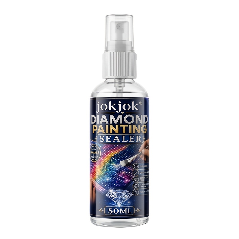 TEMU Diamond Painting Sealer Spray, Fast Drying Glue, Strong Diamond Fixation Anti-fall, High Gloss Shine End, Needed, , Diamond Painting Additions