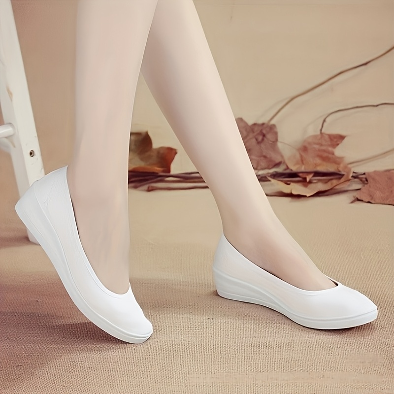 zapatos enfermera blancos tacón asistentes Temu