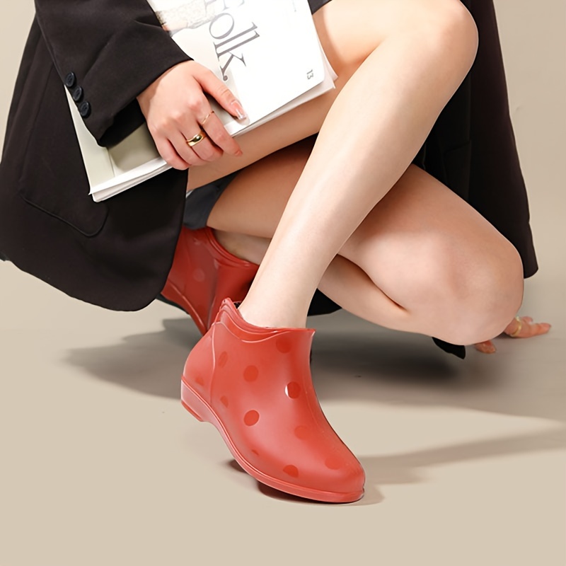 Women's Personality Non slip Ankle Rain Boots Rubber Fishing - Temu